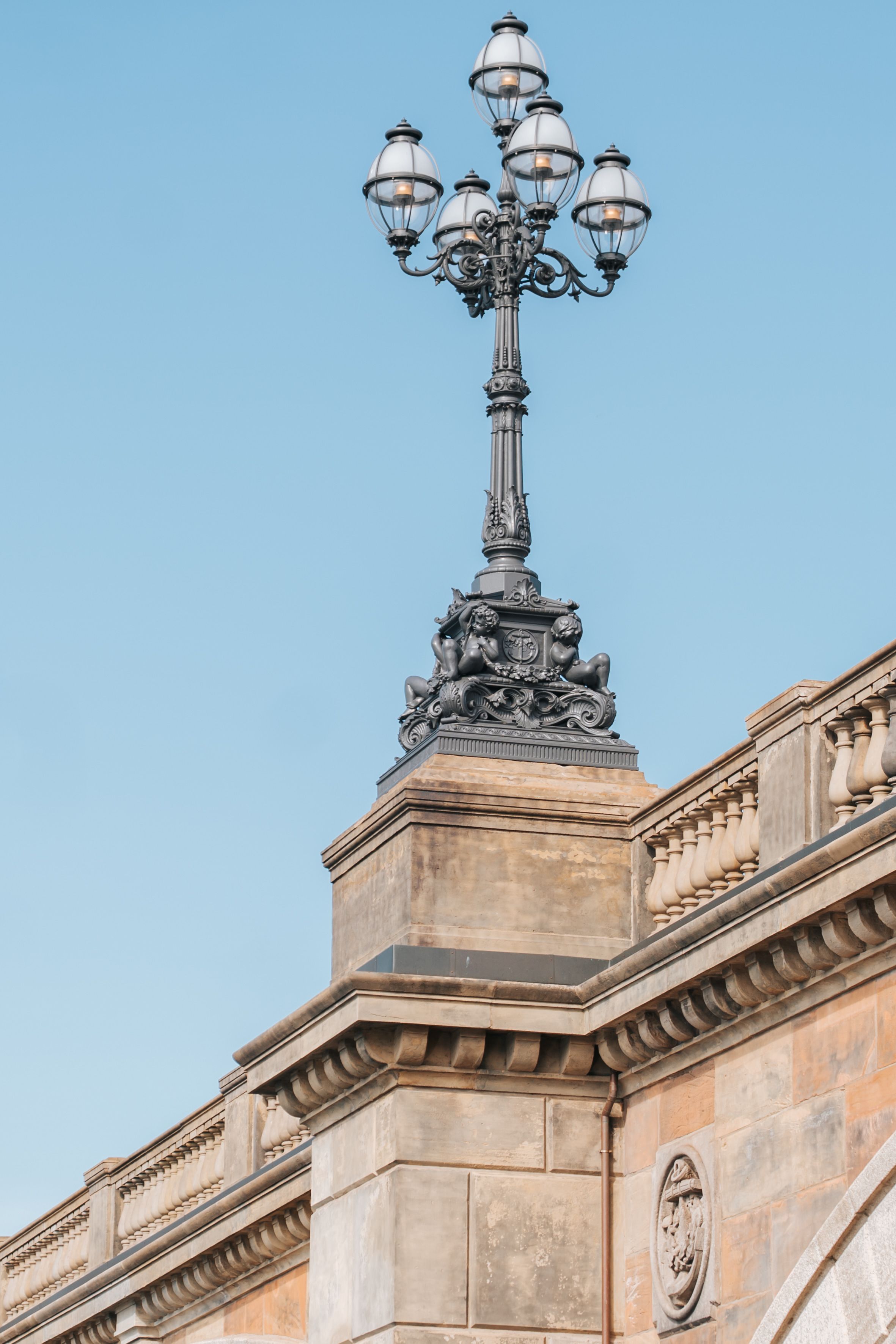 Historische Hamburger Straßenlaterne